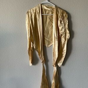 Elegant Gold Satin Shawl